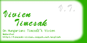 vivien timcsak business card